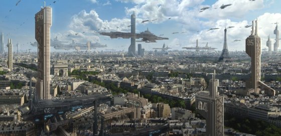 Aquí hi havia una il·lustració d'una París futura